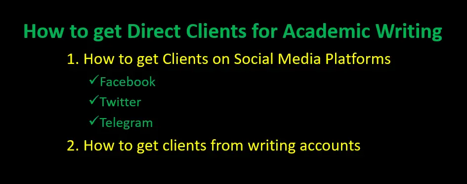 How to get direct clients for academic writing