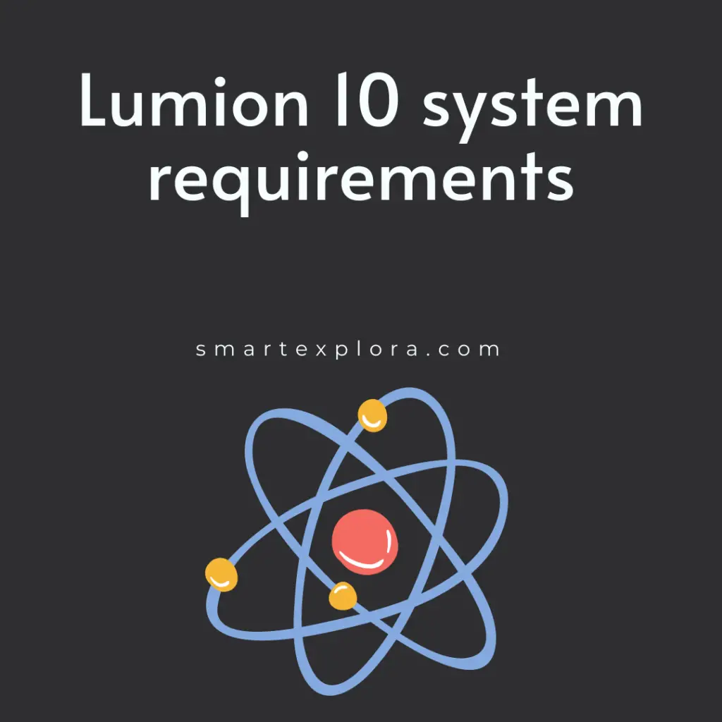 Lumion 10 system requirements